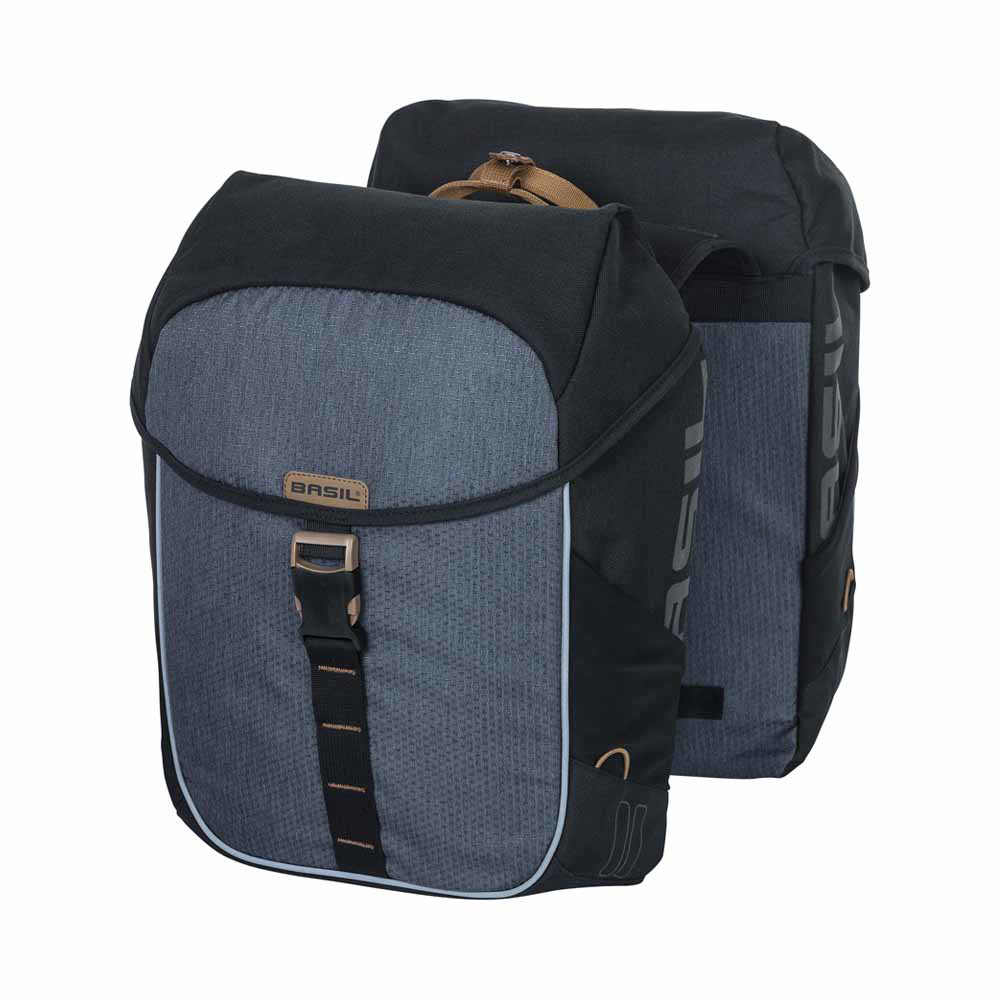 Basil Miles Double Bag - double cycle bag - 34L - dark gray/anthracite ...