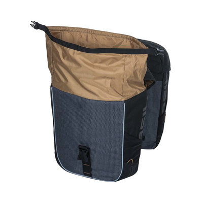 Basil Miles - double cycle bag - 26 liter - black/grey