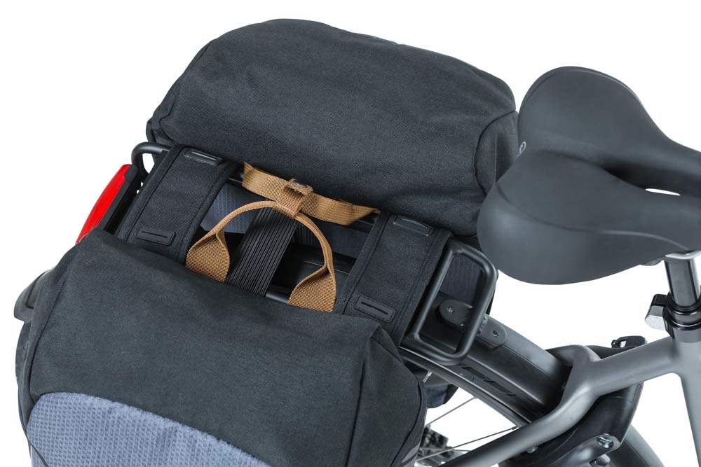 Basil Miles Double Bag - double cycle bag - 34L - dark gray/anthracite ...