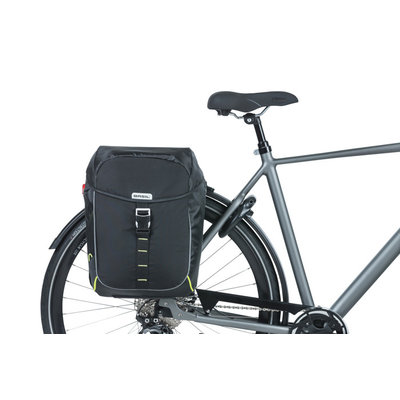 Basil Miles MIK – doppelte Fahrradtasche – 26 Liter - schwarz