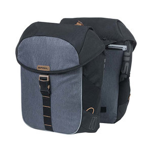 Basil Miles - doppelte fahrradtasche MIK -  34 Liter - grau/schwarz