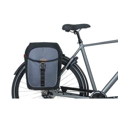 Basil Miles - double bicycle bag MIK - 26 liter - grey/black