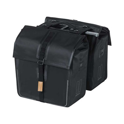 Basil Urban Dry - Doppeltasche MIK – 45 Liter – schwarz