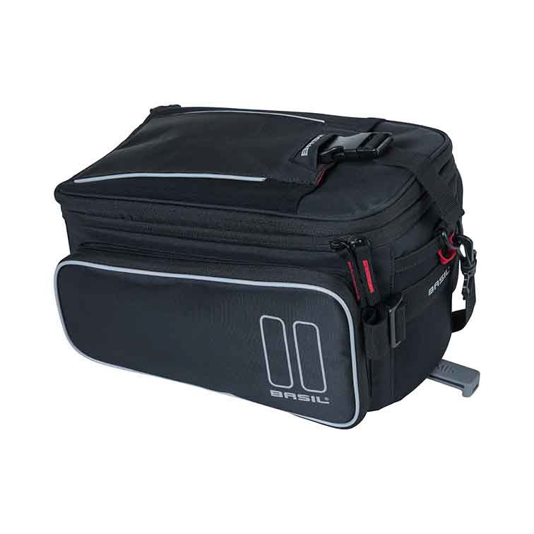 Basil Sport Design Trunkbag MIK – Luggage Carrier Bag – Black - Basil