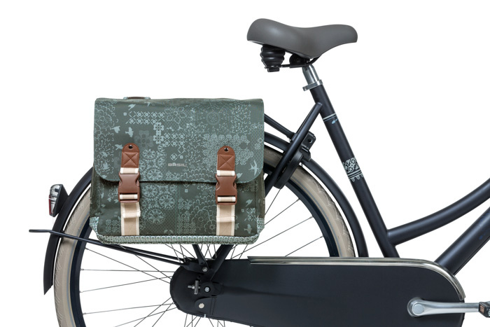 Overleving het beleid Vormen Basil Bohème - dubbele fietstas - 35 liter - groen - Basil
