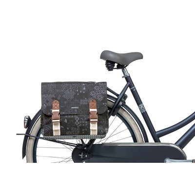 Basil Bohème - double bicycle bag - 28 liter - charcoal