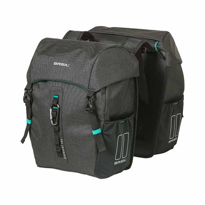 Basil Discovery 365D - doppelte Fahrradtasche M - 18 Liter - schwarz melee