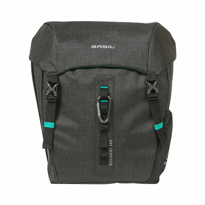 Basil Discovery 365D - doppelte Fahrradtasche M - 22 Liter - schwarz melee