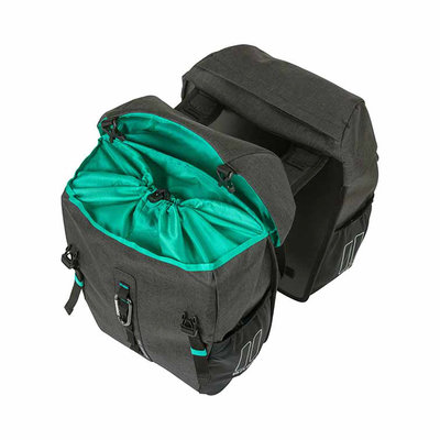 Basil Discovery 365D - doppelte Fahrradtasche M - 22 Liter - schwarz melee