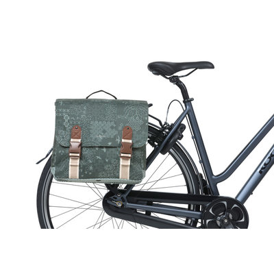 Basil Bohème MIK - doppelte Fahrradtasche - 35 Liter - grün