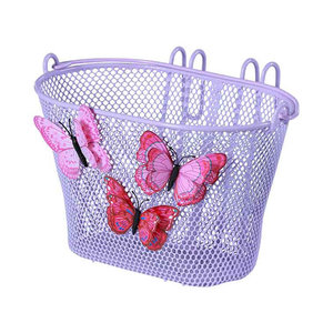 Basil Jasmin Butterfly - junior bicycle basket - front or rear - lila