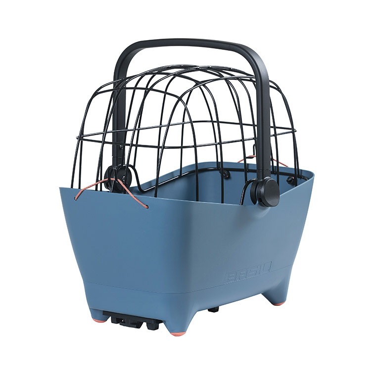 Basil Buddy bicycle dog basket faded denim Basil