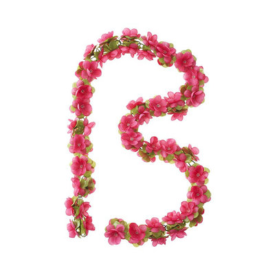 Basil Flower Garland - fuchsia