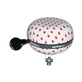 Polkadot - Fahrradklingel - weiss / rot