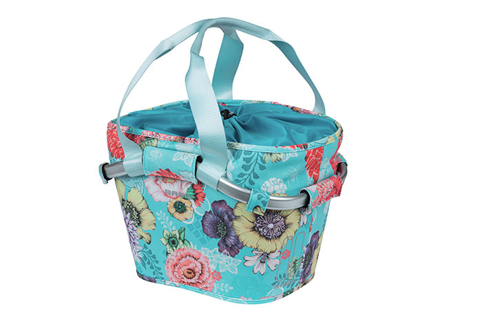 Basil Bloom Field Carry all KF - bicycle basket - front - blue