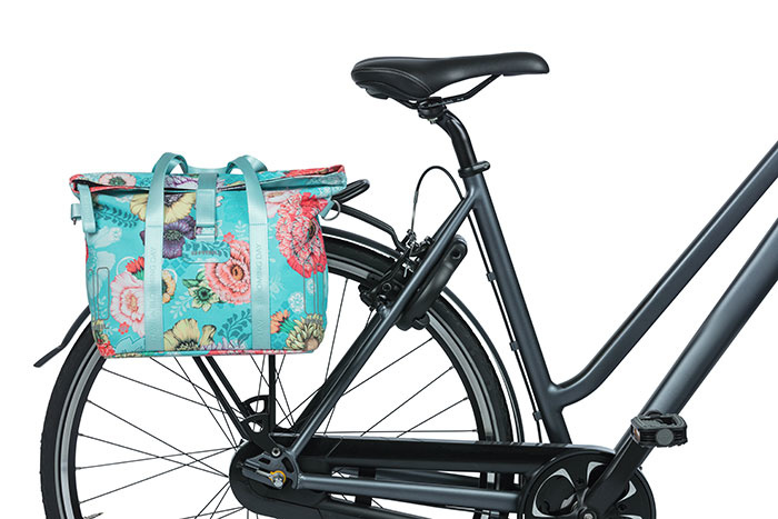Basil Bloom Field - bicycle handbag - 8-11 liter - front/rear - blue - Basil