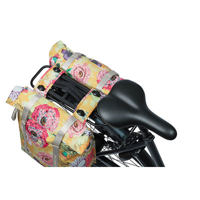 Basil Bloom Field - dubbele fietstas MIK - 28-35 liter - geel