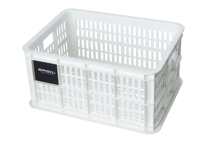 Basil Crate S - fietskrat - 17.5 liter - wit - Basil