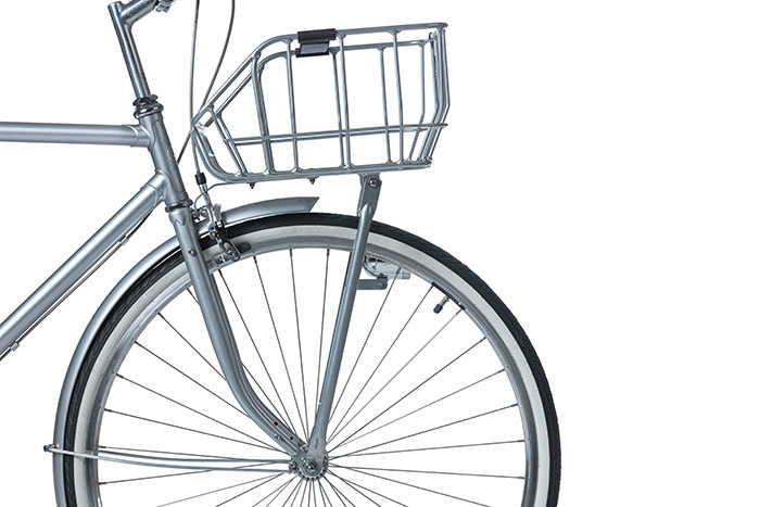 Basil Portland bicycle basket - front - matt black - Basil