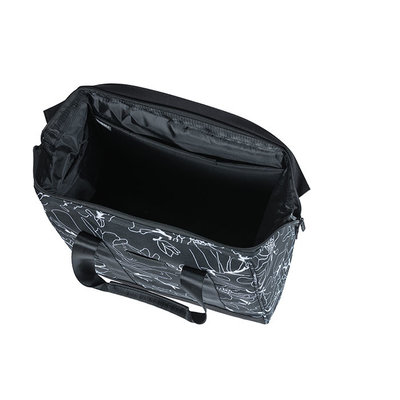 Basil Grand Flower - bicycle shopper - 23 Litres - black