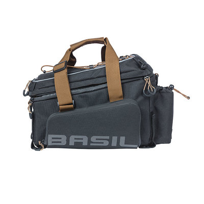 Basil Miles - Gepäckträgertasche XL Pro - 9-36 Liter - grau