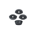 Buddy – four rubber rings - black