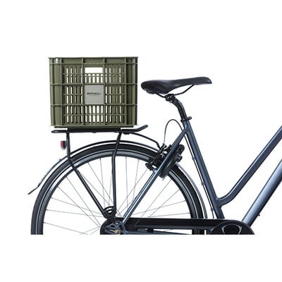 Basil bicycle crate L - large - 40 litres - green