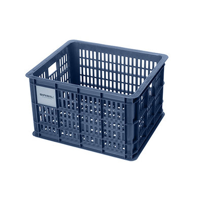 Basil bicycle crate M - medium - 29.5 litres - blue