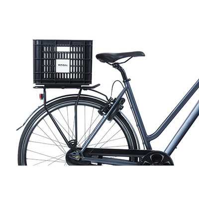 Basil bicycle crate M - medium - 29.5 litres - black