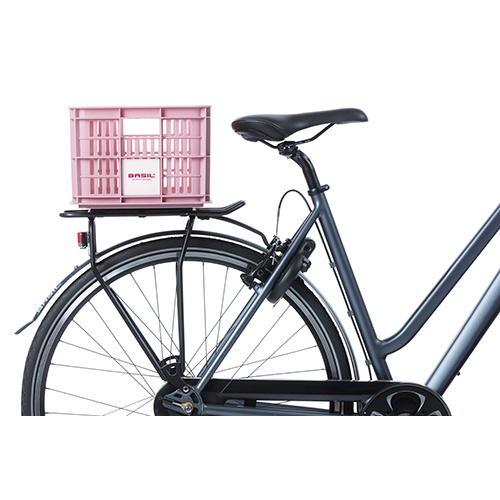 Basil fietskrat S klein - 17.5 liter - roze -