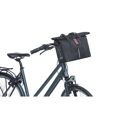 Basil City - Fahrradhandtasche - 8-11 Liter - vorne/hinten - schwarz