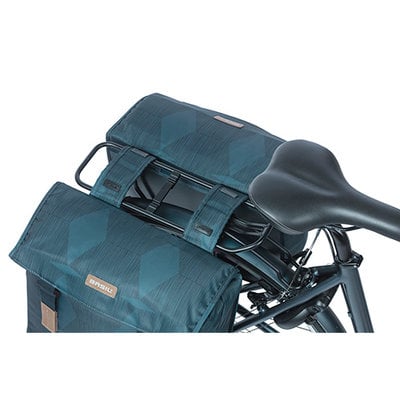 Basil Elegance - double pannier bag - 40-49 litres - estate blue