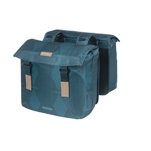 Basil Elegance - dubbele fietstas - 40-49 liter - estate blauw