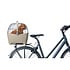 Basil Buddy MIK - dog bicycle basket - rear - biscotti brown