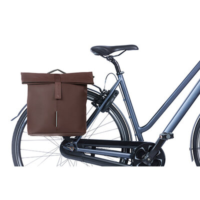 Basil City - double bicycle bag - 28-32 liter – roasted brown