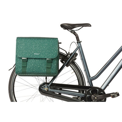 Basil Flair - double bicycle bag MIK- 35 liter - green