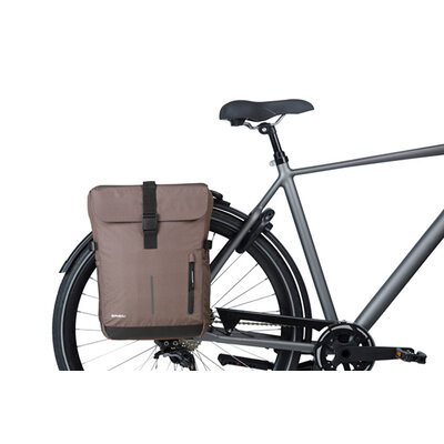 Basil Move -  dubbele fietstas - 30 liter - bruin