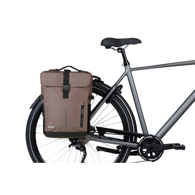 Basil Move - doppelte Fahrradtasche - 30 Liter - braun