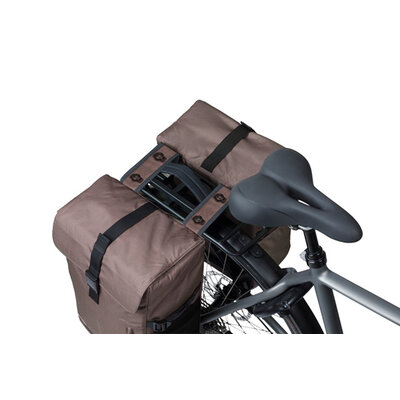 Basil Move - bicycle double bag - 30 liter- brown