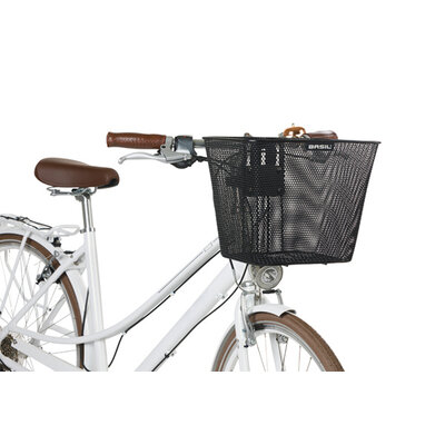 Basil Bilbao FM - bicycle basket – front - black