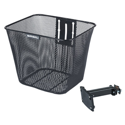 Basil Bilbao FM - bicycle basket – front - black