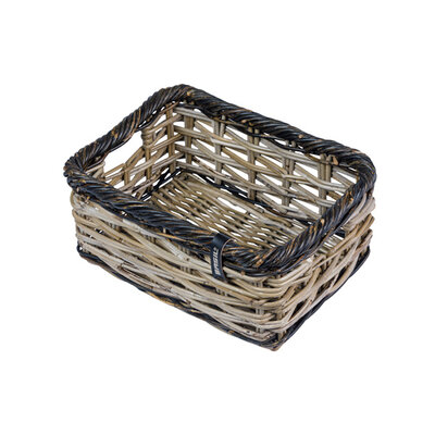 Basil Dijon - bicycle basket - small - grey/black