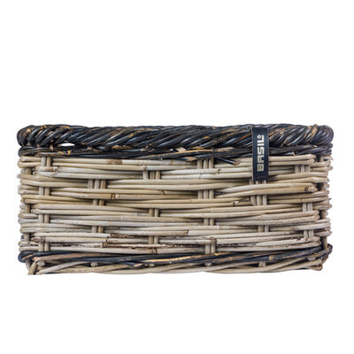 Basil Dijon - bicycle basket - small - grey/black