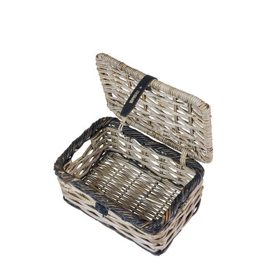 Basil Dijon - bicycle basket - small - grey/black