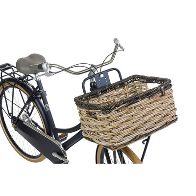 Basil Dijon - bicycle basket - large - grey/black