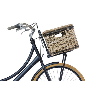 Basil Dijon - bicycle basket - large - grey/black