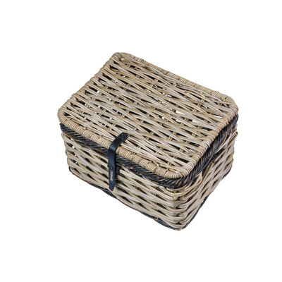 Basil Dijon - bicycle basket - large - grey/black