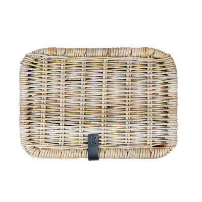 Basil Dax with lid - bicycle basket - S - grey