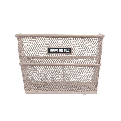 Basil Cento S - bicycle basket – rear - nude metallic