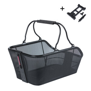 Basil Cento Tech Fiber Nordlicht MIK - Fahrradkorb - hinten - solid schwarz